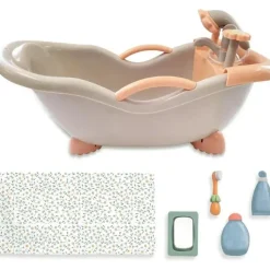 JC Toys - Conjunto de banho de trabalho real para bonecas, maiores de 2 anos, cores em tons de terra Hot