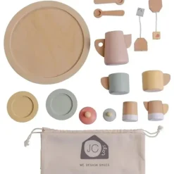 JC Toys - Conjunto de chá de 12 peças em madeira real, coleção Parfait, maiores de 3 anos, brinquedos Twiggly Best