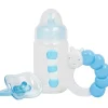 JC Toys - Conjunto de mamadeira, chocalho e chupeta azul para boneca, maiores de 2 anos Outlet