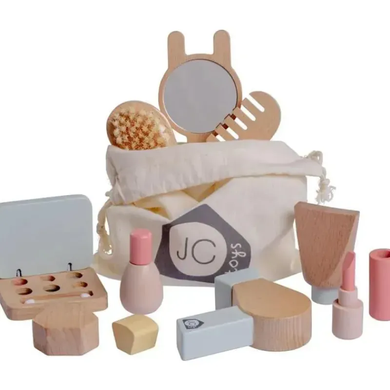 jc_toys__conjunto_de_maqu_SKU9nFShSeV_0.webp JC Toys - Conjunto de maquiagem para cuidados pessoais com 10 peças de madeira real, coleção Parfait, maiores de 3 anos, brinquedos Twiggly Sale