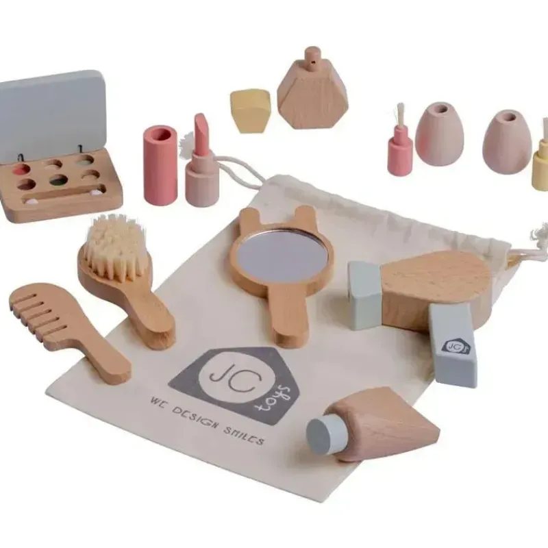 jc_toys__conjunto_de_maqu_SKU9nFShSeV_3.webp JC Toys - Conjunto de maquiagem para cuidados pessoais com 10 peças de madeira real, coleção Parfait, maiores de 3 anos, brinquedos Twiggly Sale