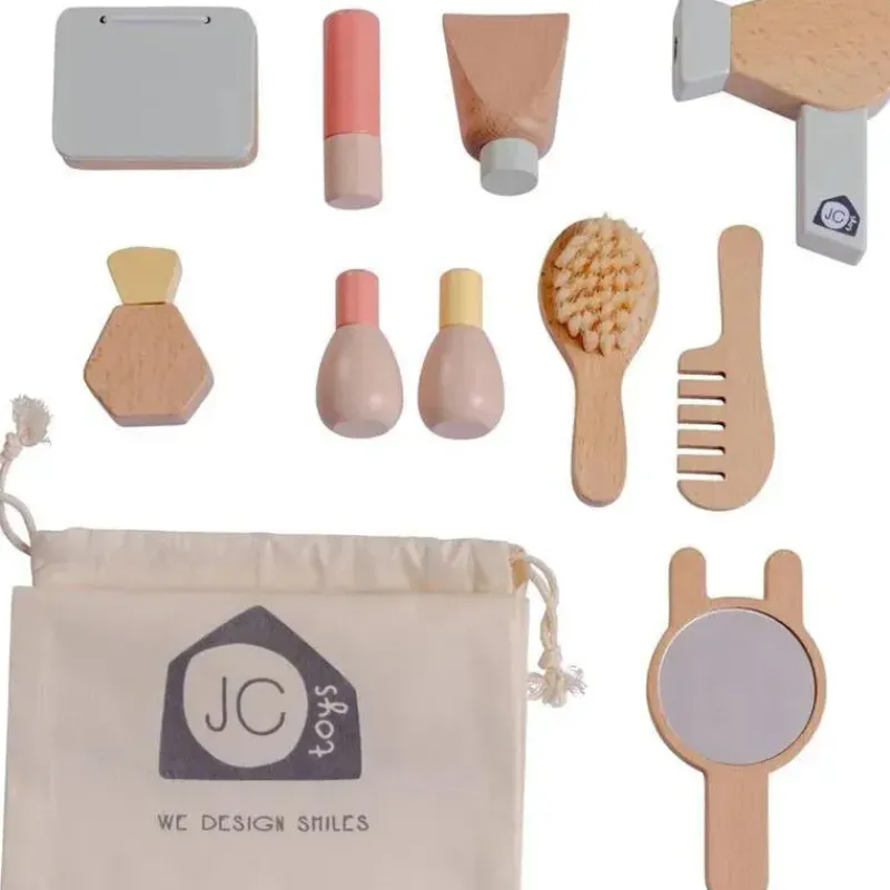 jc_toys__conjunto_de_maqu_SKU9nFShSeV_6.webp JC Toys - Conjunto de maquiagem para cuidados pessoais com 10 peças de madeira real, coleção Parfait, maiores de 3 anos, brinquedos Twiggly Sale
