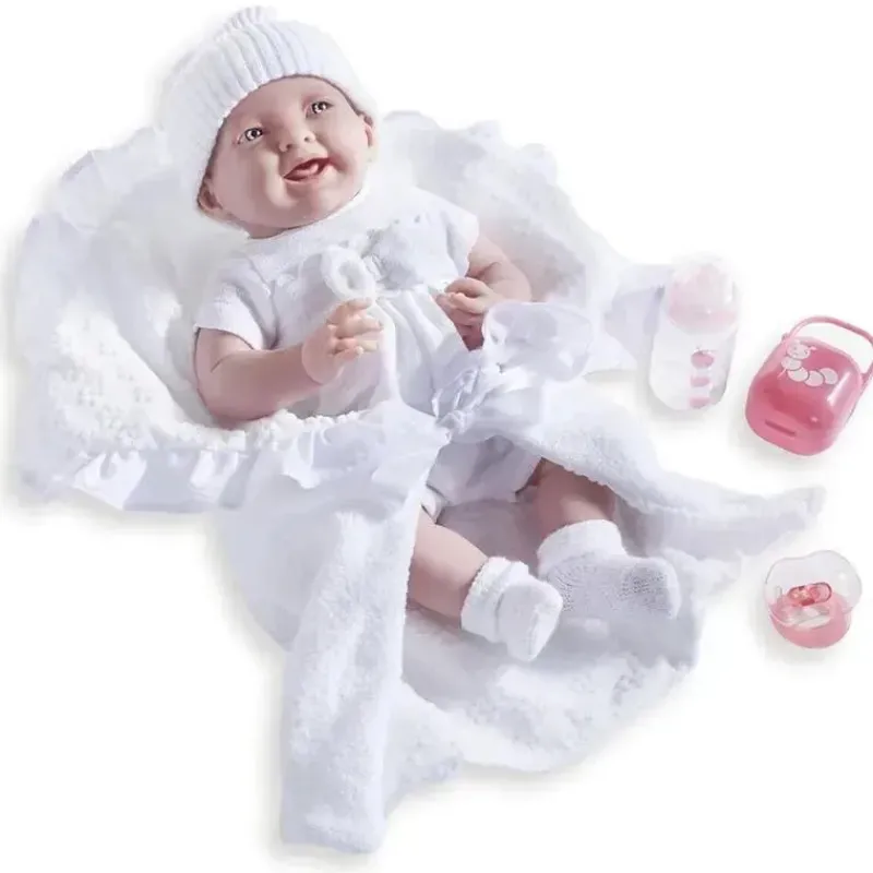 JC Toys 15,5 Corpo Macio La Newborn em Estamenha Branca e Acessórios Clearance