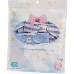 JC Toys - Fraldas ecológicas laváveis e reutilizáveis para bonecas, pacote com 4 para bonecas de 14 a 18 anos, azul, branco e cinza Clearance