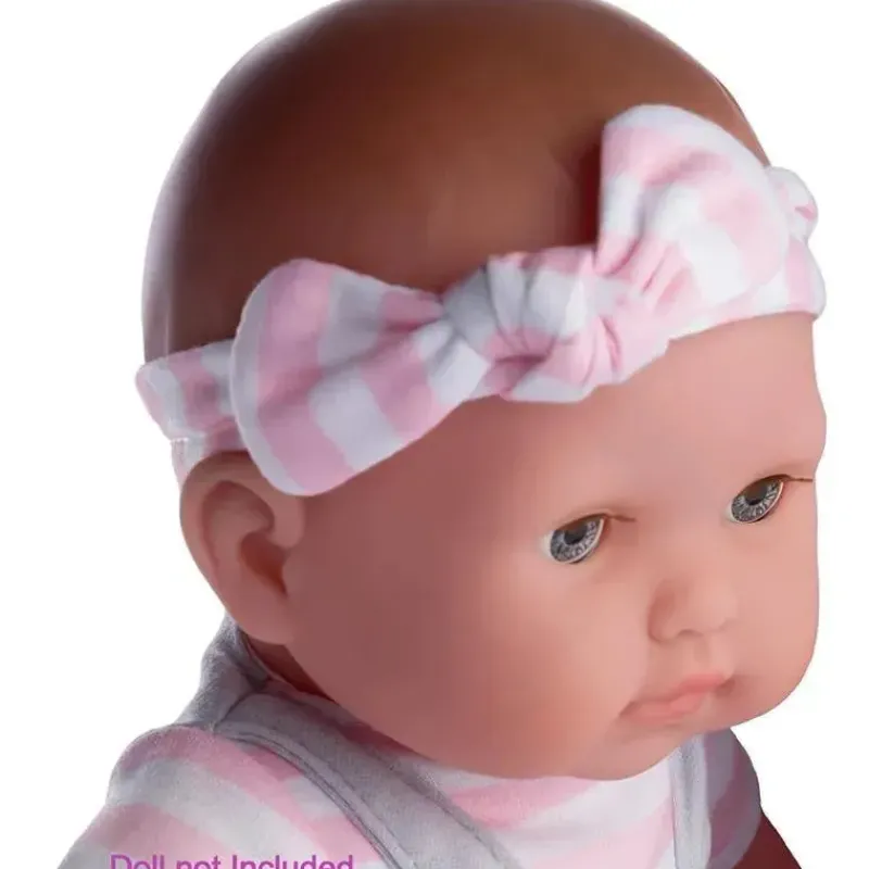 jc_toys__roupa_de_boneca__SKUOF4bsqKs_1.webp JC Toys - Roupa de boneca Berenguer Boutique, macacão cinza com listras rosa, maiores de 2 anos Outlet