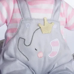 JC Toys - Roupa de boneca Berenguer Boutique, macacão cinza com listras rosa, maiores de 2 anos Outlet