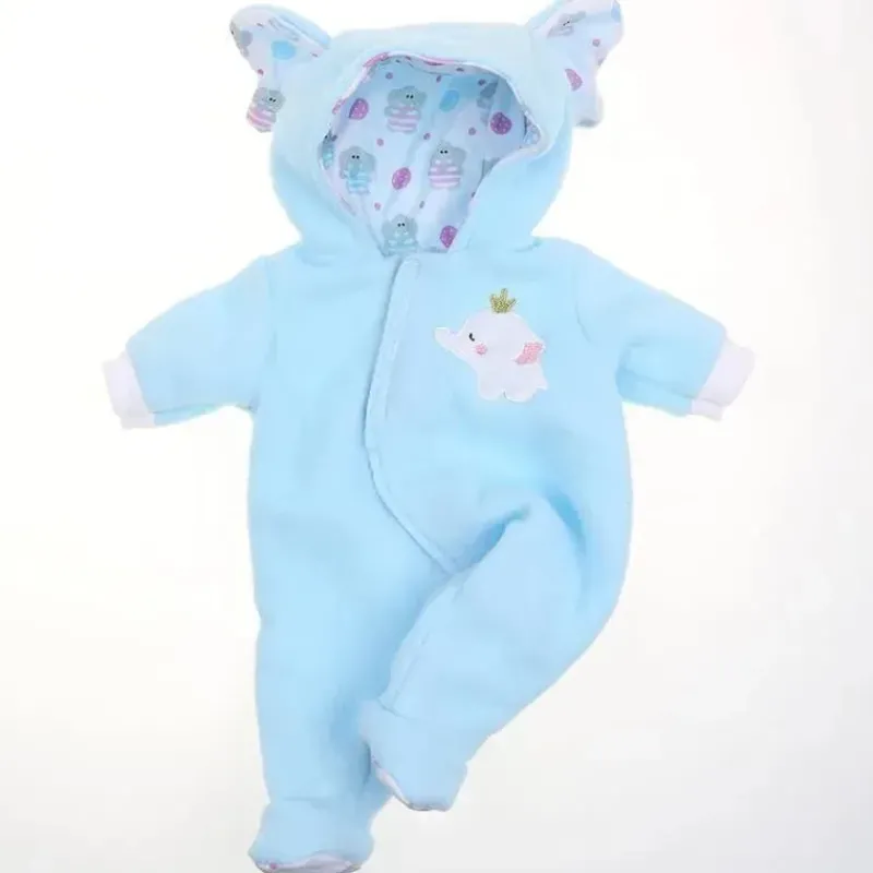 jc_toys__roupa_de_boneca__SKUlth3C5AO_2.webp JC Toys - Roupa de boneca Berenguer Boutique, macacão com capuz com tema de elefante azul, maiores de 2 anos Hot