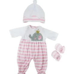 JC Toys - Roupa de boneca Berenguer Boutique, macacão longo listrado rosa, maiores de 2 anos Best
