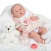 JC Toys La Newborn todo em vinil com casaco e roupa rosa com amigo animal Online