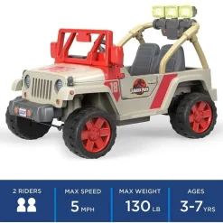 Fisher-Price Jeep Wrangler com rodas motorizadas Jurassic Park Hot
