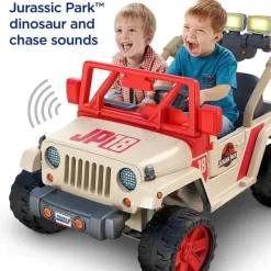 Fisher-Price Jeep Wrangler com rodas motorizadas Jurassic Park Hot