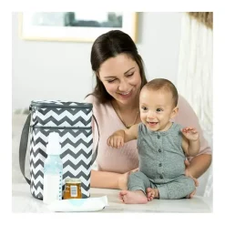 J.L. Childress - 6 Bottle Cooler, Grey Chevron Fashion