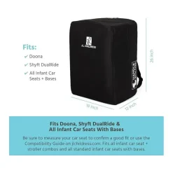 J.L. Childress - Elite Travel Bag For Doona, Unpadded, Black Clearance