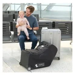 J.L. Childress JL Childress - Premier Infant Car Seat Travel Bag Pad + Rodas, Preto Outlet