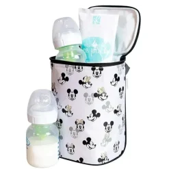 J.L. Childress JL Childress Twocool Refrigerador de Garrafas Duplas com bolsa de gelo, Mickey Minnie Branco Outlet