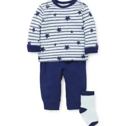 Little Me Jogger Baby Boy Star Stripe, conjunto de 3 peças Online