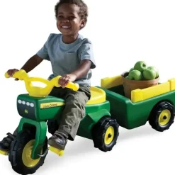 John Deere - Trike &amp; Wagon - Passeio de triciclo movido a criança em brinquedo Clearance