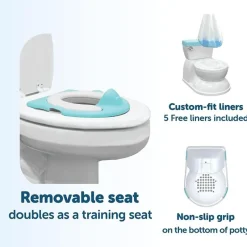 Jool Baby - Potty de sensação real com armazenamento de toalhetes, Aqua Discount
