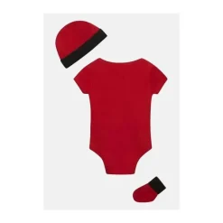 Jordan - Conjunto de macacão, botinha e chapéu de bebê menino 3 unidades, vermelho ginásio Sale