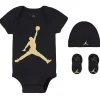 Jordan Baby - Conjunto básico 3Pk preto e dourado Hot