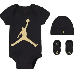 Jordan Baby - Conjunto básico 3Pk preto e dourado Hot