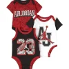 Jordan Baby - 3Pk Boys Bodysuits AJ, vermelho, preto e branco Best