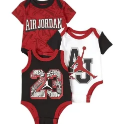 Jordan Baby - 3Pk Boys Bodysuits AJ, vermelho, preto e branco Best