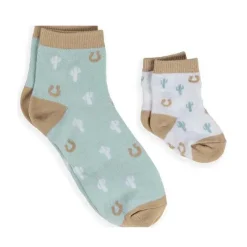 Ju-Ju-Be Jujube - Conjunto de meias Mama &amp; Me, Howdy Partner Blue Best