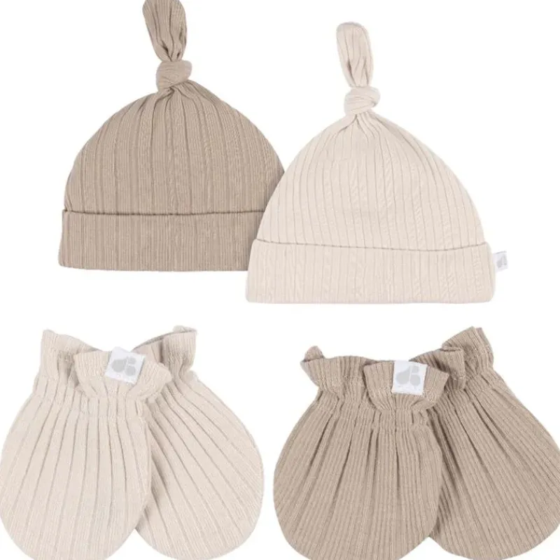 just_born__pk_hat_and_cuf_SKUPAVrWLhv_0.webp Just Born - 4Pk Hat And Cuff Mitten Set Baby Neutral 0-6M Tan Clearance