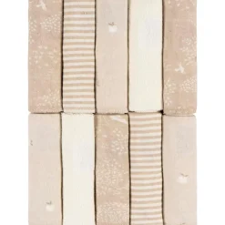 Just Born - 10Pk Knit Terry Washcloths Neutral Tan Clearance