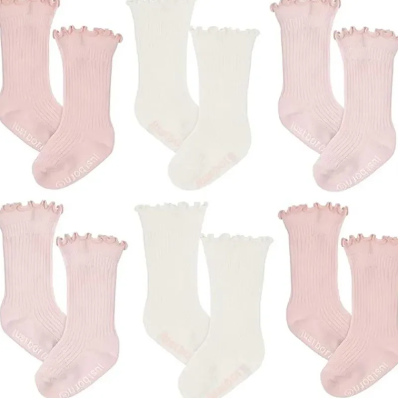 just_born__pk_novelty_poi_SKUZgBjptin_0.webp Just Born - 6Pk Novelty Pointelle Socks Baby Girl Pink Fashion