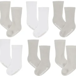 Just Born - 6Pk Rolled Cuff Ribbed Socks Baby Neutral New