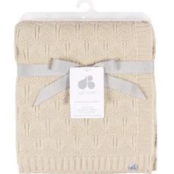 Just Born - 1Pk Sweater Knit Blanket Baby Neutral Tan New