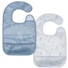 Just Born - 2Pk Wipeable Bib Baby Boy Blue Outlet