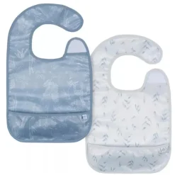 Just Born - 2Pk Wipeable Bib Baby Boy Blue Outlet