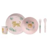 Kalencom - Jungle Cheetahs 5 Piece Feeding Set, Pink New