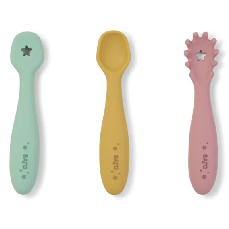 kalencom__set_of__trainin_SKUX4dRr8fu_0.webp Kalencom - Set Of 3 Training Spoons, Blossom + Mustard + Hunter Fashion