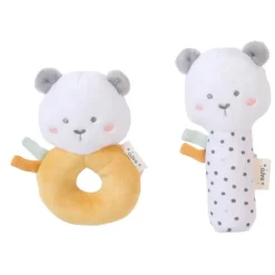 Kalencom - Sweet & Fun Rattle Ring + Squeaker, Mustard (Set Of 2) Hot