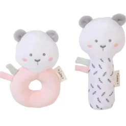 Kalencom - Sweet & Fun Rattle Ring + Squeaker (Set Of 2), Nude Pink Fashion