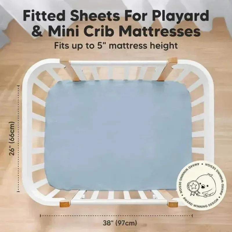 keababies__isla_fitted_mi_SKU68Rhv5Eb_3.webp Keababies - Isla Fitted Mini Crib Sheets, Pack And Play Sheet, Steel Fashion