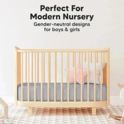 Keababies - Isla Fitted Mini Crib Sheets, Pack And Play Sheet, Steel Fashion