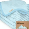 Keababies - 6-Pack Baby Wash Cloths, Bravo Blue Best