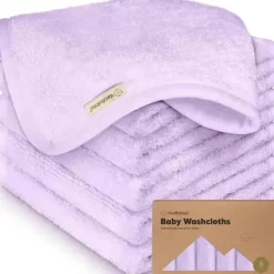 Keababies - 6-Pack Baby Wash Cloths, Soft Lilac Discount