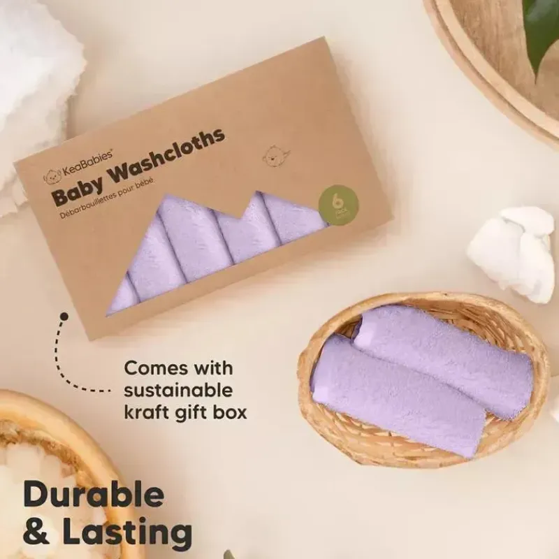 keababies__pack_baby_wash_SKUsjPzOebl_7.webp Keababies - 6-Pack Baby Wash Cloths, Soft Lilac Discount