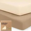 Keababies - 2-Pack Organic Cotton Fitted Crib Sheet, Pecan Fashion