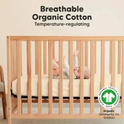 Keababies - 2-Pack Organic Cotton Fitted Crib Sheet, Pecan Fashion