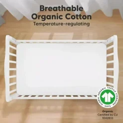 Keababies - 2-Pack Organic Cotton Fitted Crib Sheet,| Soft White Online
