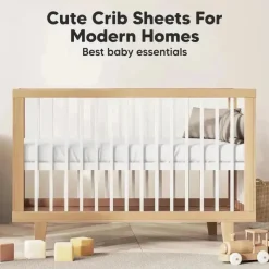 Keababies - 2-Pack Organic Cotton Fitted Crib Sheet,| Soft White Online