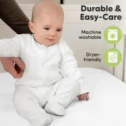 Keababies - 2-Pack Organic Cotton Fitted Crib Sheet,| Soft White Online