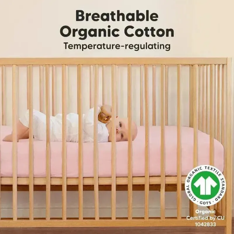 keababies__pack_organic_c_SKUugYHTbgn_7.webp Keababies - 2-Pack Organic Cotton Fitted Crib Sheet, Rose Discount
